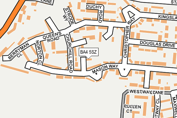 BA4 5SZ map - OS OpenMap – Local (Ordnance Survey)