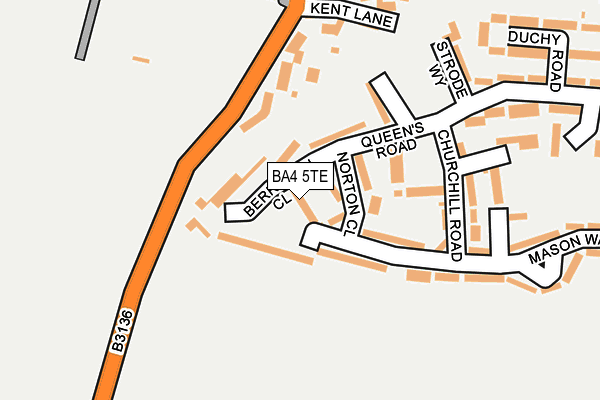 BA4 5TE map - OS OpenMap – Local (Ordnance Survey)