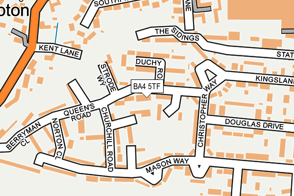 BA4 5TF map - OS OpenMap – Local (Ordnance Survey)