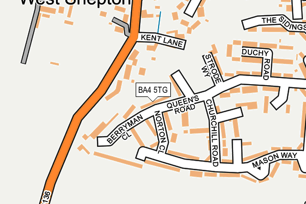 BA4 5TG map - OS OpenMap – Local (Ordnance Survey)
