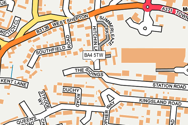 BA4 5TW map - OS OpenMap – Local (Ordnance Survey)