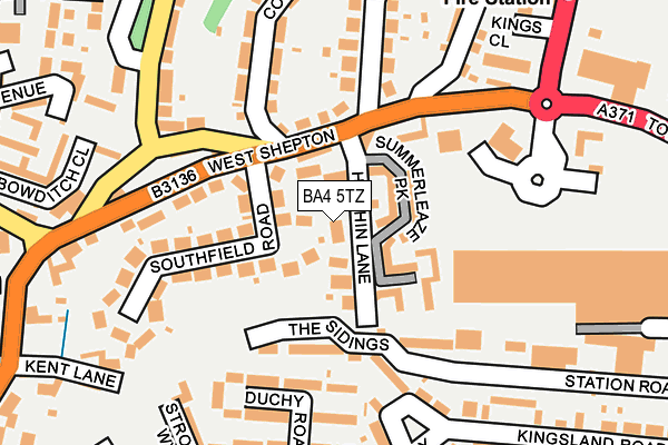 BA4 5TZ map - OS OpenMap – Local (Ordnance Survey)