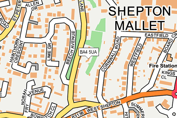 BA4 5UA map - OS OpenMap – Local (Ordnance Survey)