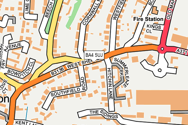 BA4 5UJ map - OS OpenMap – Local (Ordnance Survey)