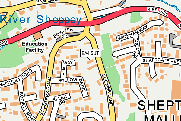 BA4 5UT map - OS OpenMap – Local (Ordnance Survey)