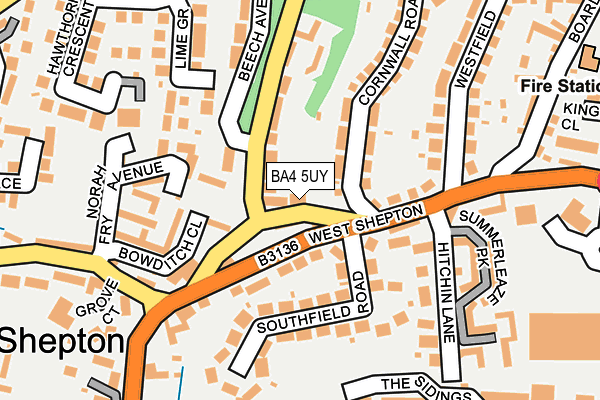 BA4 5UY map - OS OpenMap – Local (Ordnance Survey)