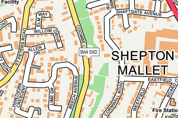 BA4 5XD map - OS OpenMap – Local (Ordnance Survey)