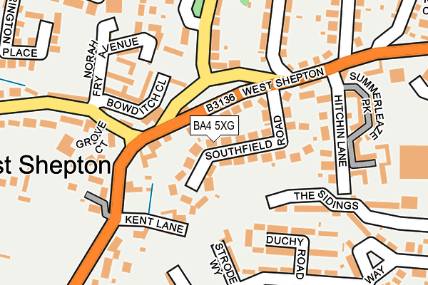 BA4 5XG map - OS OpenMap – Local (Ordnance Survey)