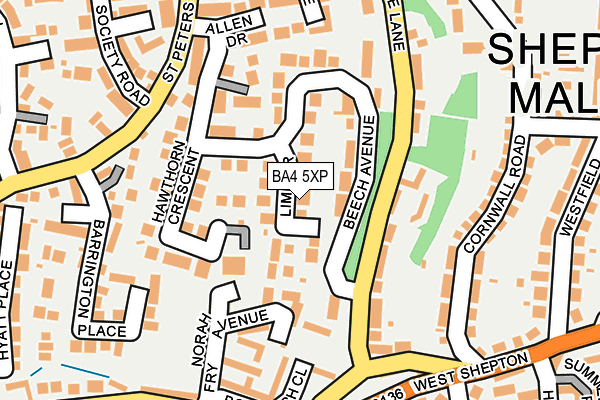 BA4 5XP map - OS OpenMap – Local (Ordnance Survey)