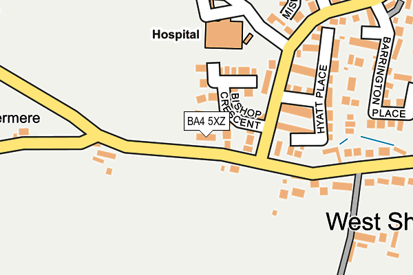 BA4 5XZ map - OS OpenMap – Local (Ordnance Survey)