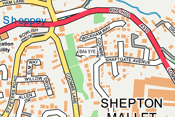 BA4 5YE map - OS OpenMap – Local (Ordnance Survey)