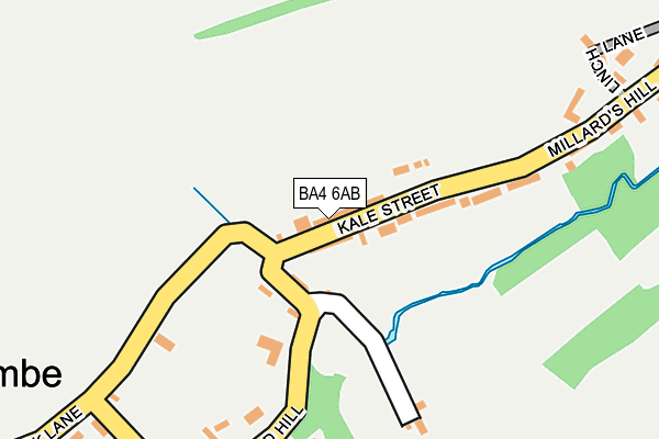BA4 6AB map - OS OpenMap – Local (Ordnance Survey)