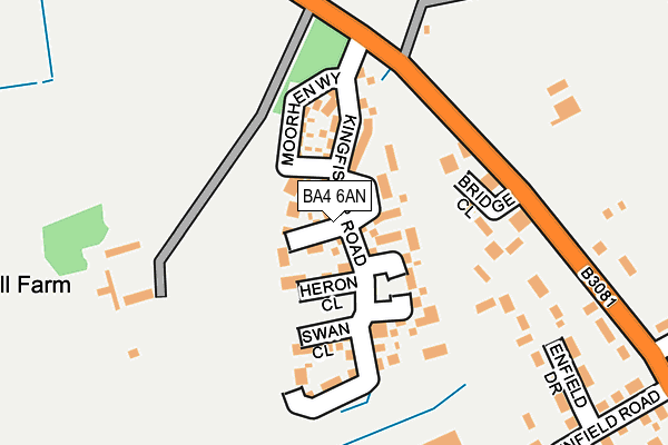 BA4 6AN map - OS OpenMap – Local (Ordnance Survey)