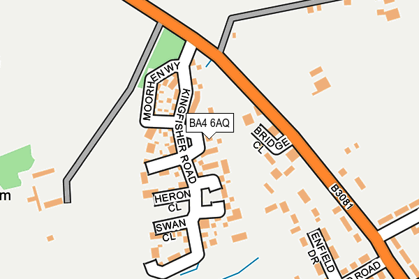 BA4 6AQ map - OS OpenMap – Local (Ordnance Survey)