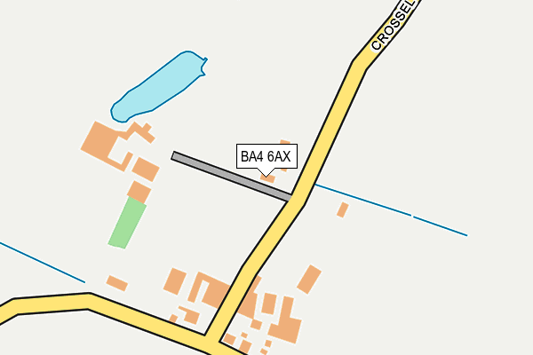 BA4 6AX map - OS OpenMap – Local (Ordnance Survey)