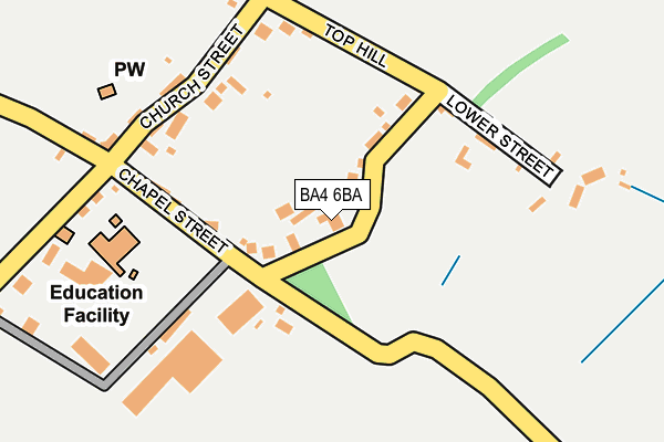 BA4 6BA map - OS OpenMap – Local (Ordnance Survey)