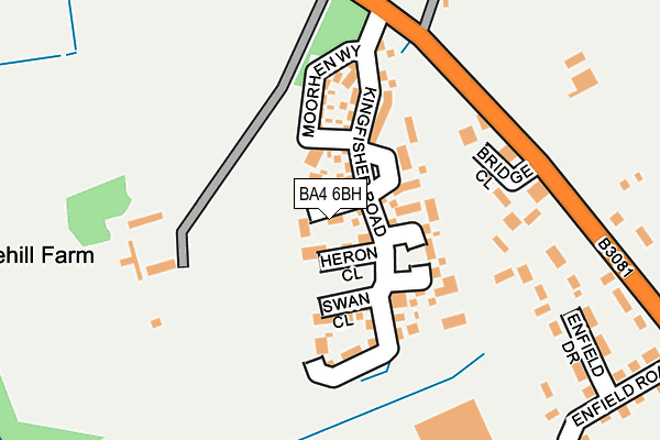 BA4 6BH map - OS OpenMap – Local (Ordnance Survey)