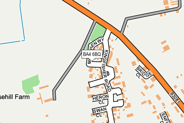 BA4 6BQ map - OS OpenMap – Local (Ordnance Survey)