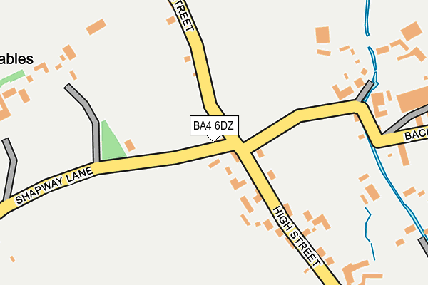 BA4 6DZ map - OS OpenMap – Local (Ordnance Survey)