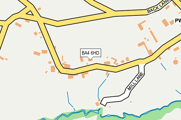 BA4 6HD map - OS OpenMap – Local (Ordnance Survey)