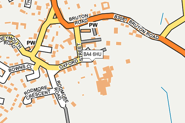 BA4 6HU map - OS OpenMap – Local (Ordnance Survey)
