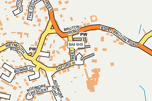 BA4 6HX map - OS OpenMap – Local (Ordnance Survey)