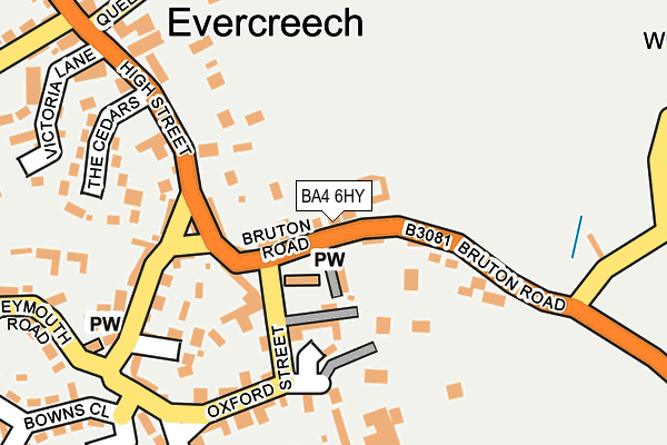 BA4 6HY map - OS OpenMap – Local (Ordnance Survey)