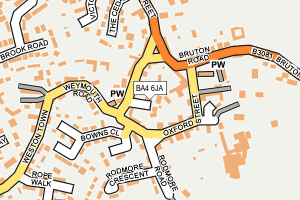 BA4 6JA map - OS OpenMap – Local (Ordnance Survey)