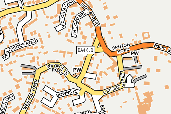 BA4 6JB map - OS OpenMap – Local (Ordnance Survey)