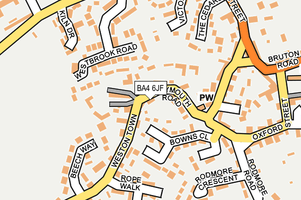 BA4 6JF map - OS OpenMap – Local (Ordnance Survey)