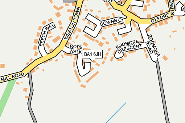 BA4 6JH map - OS OpenMap – Local (Ordnance Survey)