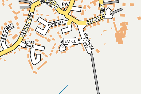 BA4 6JJ map - OS OpenMap – Local (Ordnance Survey)