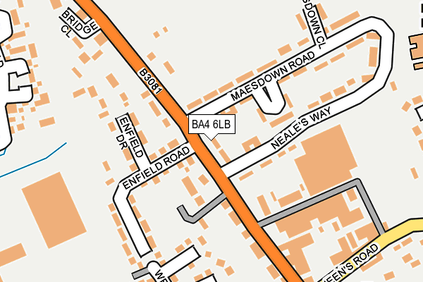 BA4 6LB map - OS OpenMap – Local (Ordnance Survey)