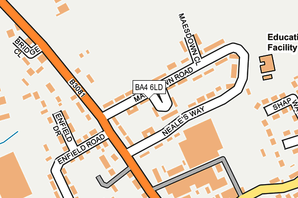 BA4 6LD map - OS OpenMap – Local (Ordnance Survey)