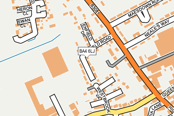 BA4 6LJ map - OS OpenMap – Local (Ordnance Survey)