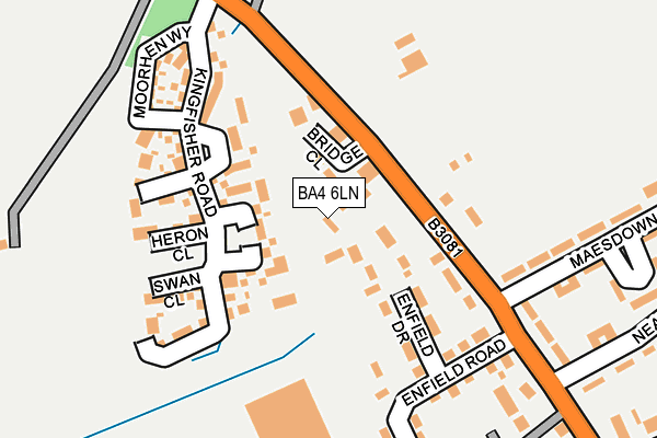 BA4 6LN map - OS OpenMap – Local (Ordnance Survey)