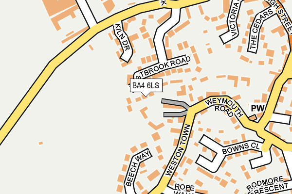 BA4 6LS map - OS OpenMap – Local (Ordnance Survey)