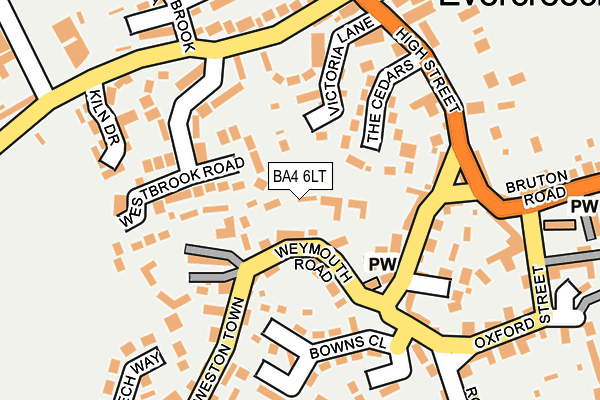 BA4 6LT map - OS OpenMap – Local (Ordnance Survey)