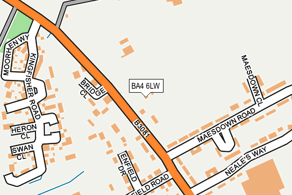 BA4 6LW map - OS OpenMap – Local (Ordnance Survey)