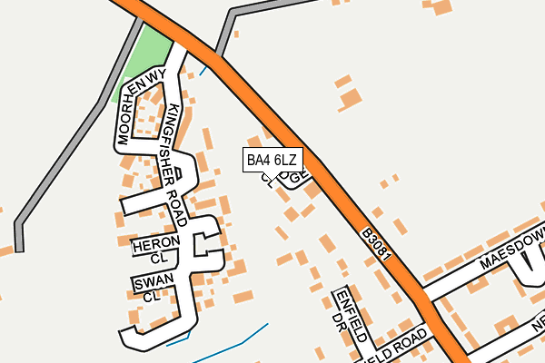 BA4 6LZ map - OS OpenMap – Local (Ordnance Survey)