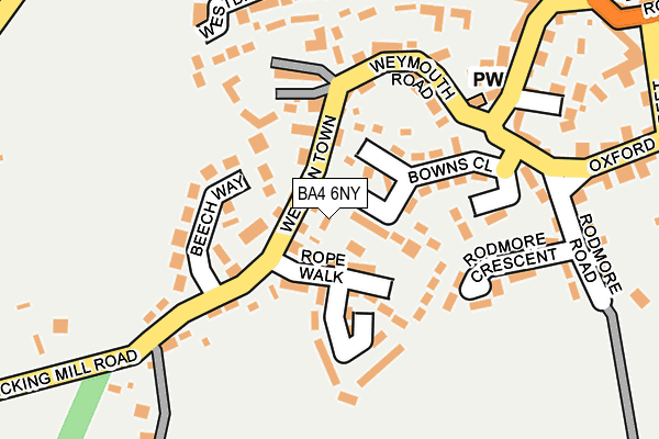 BA4 6NY map - OS OpenMap – Local (Ordnance Survey)