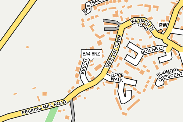 BA4 6NZ map - OS OpenMap – Local (Ordnance Survey)