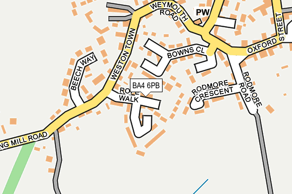 BA4 6PB map - OS OpenMap – Local (Ordnance Survey)