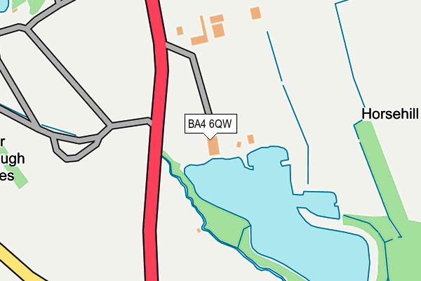BA4 6QW map - OS OpenMap – Local (Ordnance Survey)