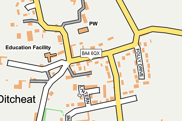 BA4 6QX map - OS OpenMap – Local (Ordnance Survey)