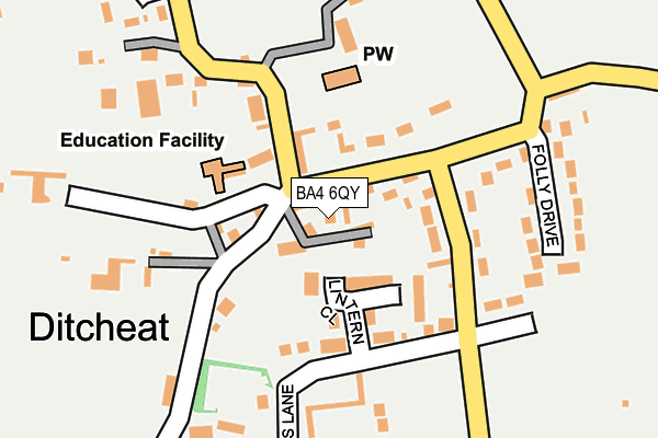 BA4 6QY map - OS OpenMap – Local (Ordnance Survey)