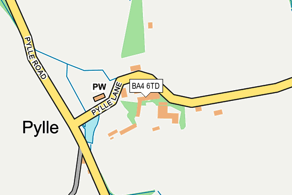 BA4 6TD map - OS OpenMap – Local (Ordnance Survey)