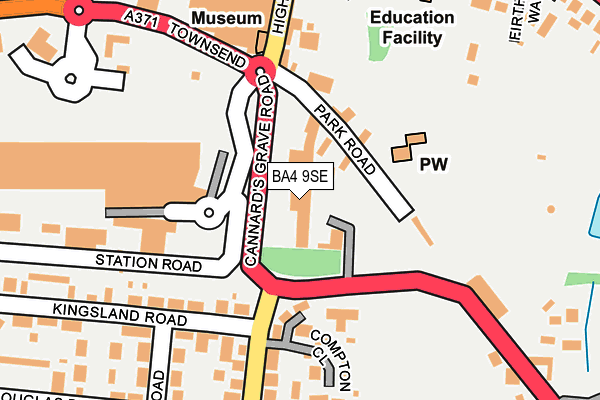 BA4 9SE map - OS OpenMap – Local (Ordnance Survey)