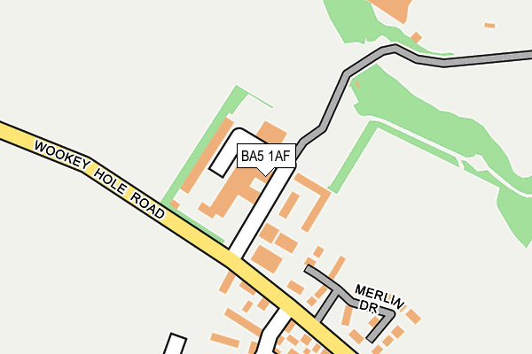 BA5 1AF map - OS OpenMap – Local (Ordnance Survey)