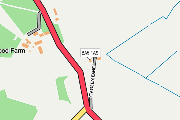 BA5 1AS map - OS OpenMap – Local (Ordnance Survey)